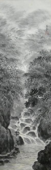雨後竹渓図