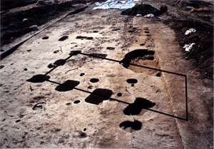 大型柱穴掘立柱建物の写真