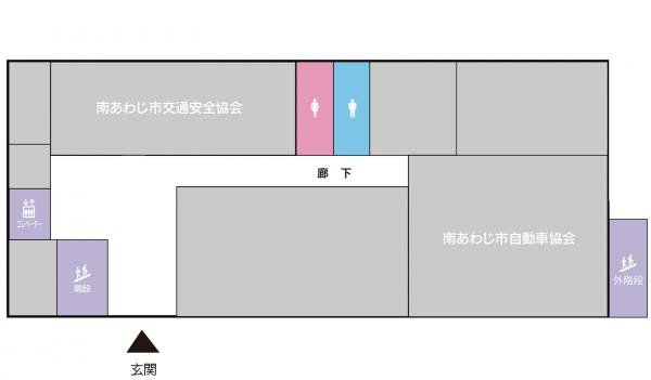 第２別館１階の配置図