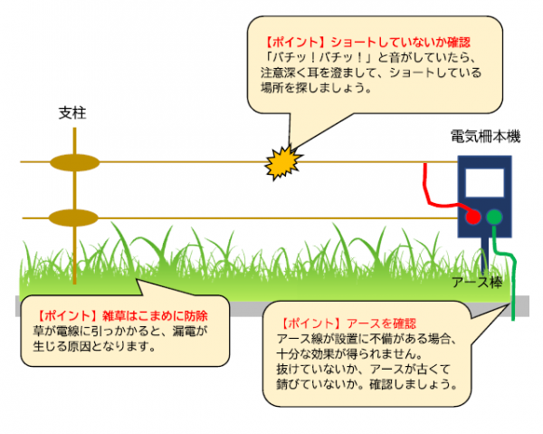 電気柵点検