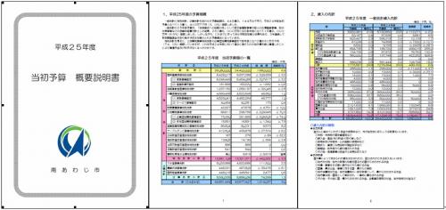 平成25年度予算概要説明書