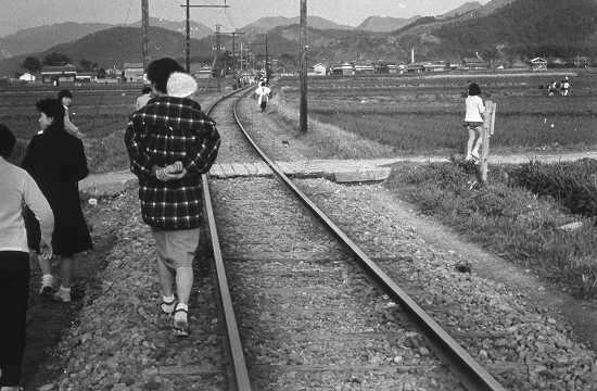 淡路島に電車が走っていた時の写真
