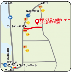 子育て学習・支援センター拡大地図