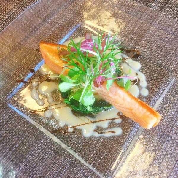 淡路島サクラマスのソテー 春の柑橘ソース